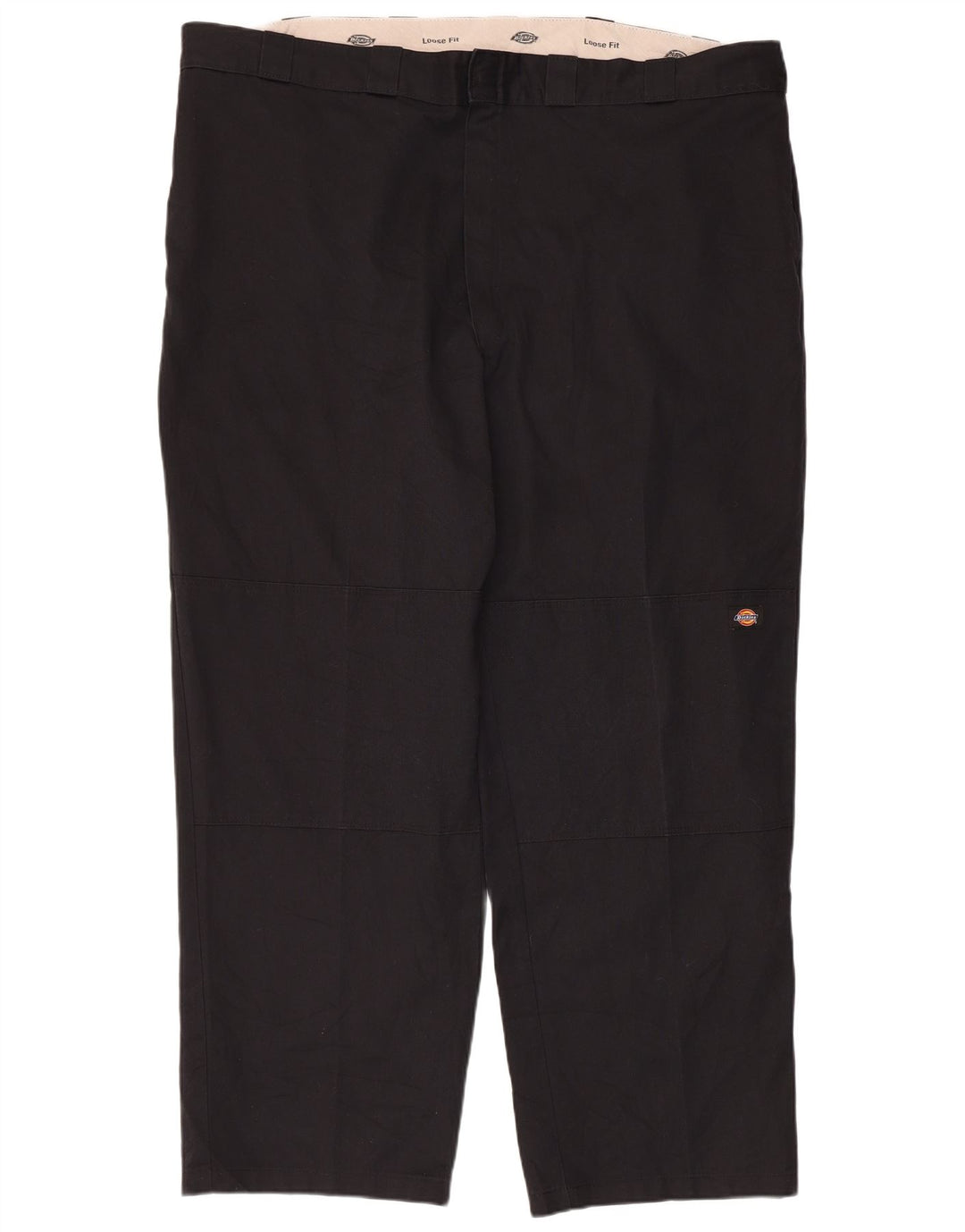 Dickies Mens Loose Fit Cargo Trousers W48 L32 Black Polyester