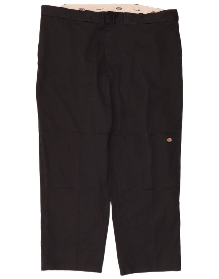Dickies Mens Loose Fit Cargo Trousers W48 L32 Black Polyester