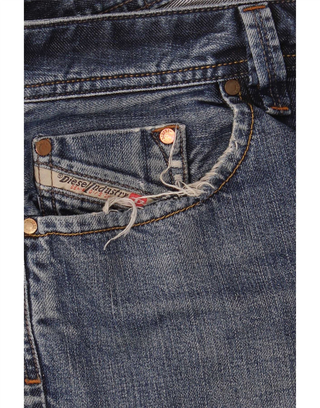 Diesel Mens Denim Shorts W34 Large Blue Cotton
