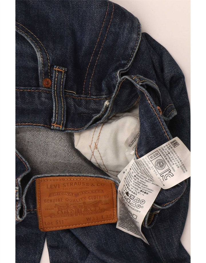 Мужские джинсы Levi's 511 Slim W31 L32 Темно-синие, хлопок