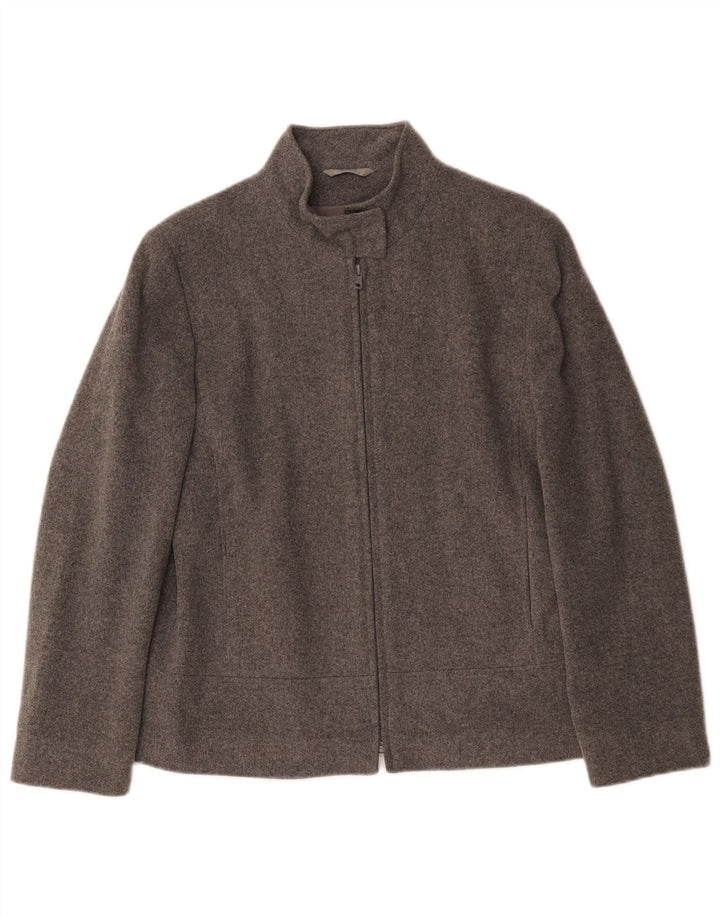 Marks & Spencer Chaqueta Bomber Extragrande para Mujer UK 10 Small Grey Wool