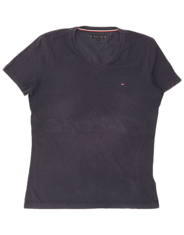 Tommy Hilfiger Mens T-Shirt Top Large Navy Blue Cotton