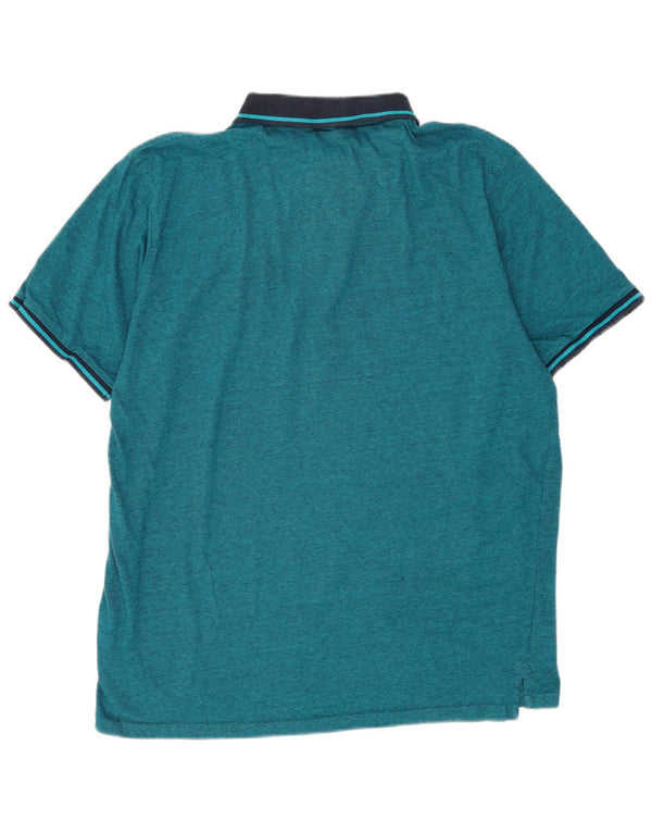 Pierre Cardin Mens Regular Fit Polo Shirt 3XL Blue Colourblock Cotton