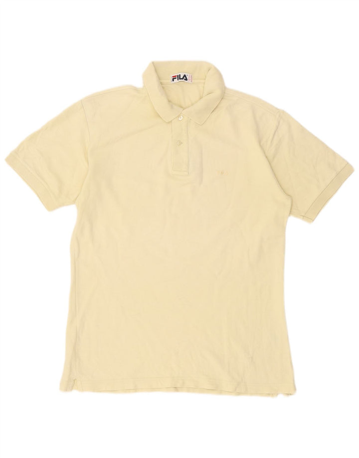Fila Mens Polo Shirt IT 50 Large Yellow
