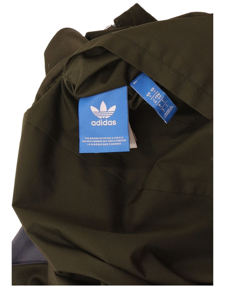 Adidas Herren Kapuzen-Bomber-Wendejacke UK 36 Small Khaki Polyester