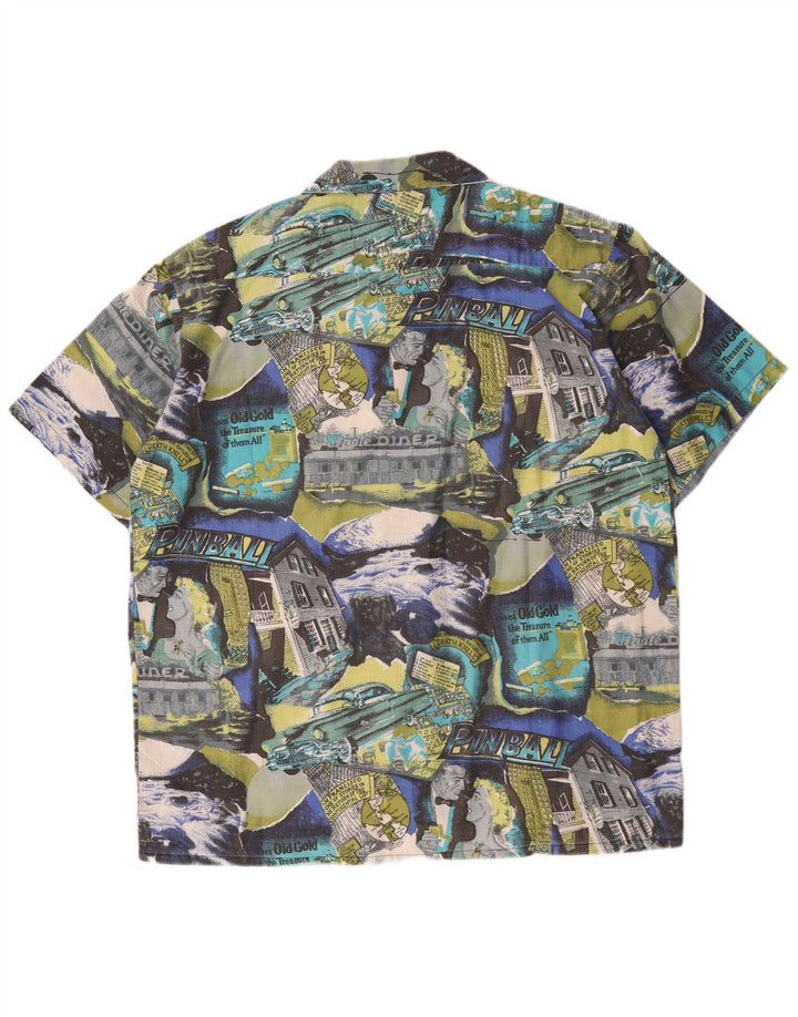 Vintage Mens Abstract Pattern Shirt Size 41/42 Large Multicoloured