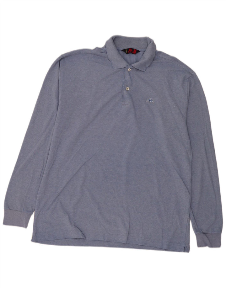 Kappa Mens Polo Shirt XL Blue Cotton