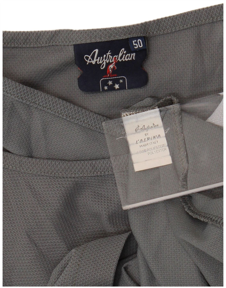 AUSTRALIAN L'ALPINA Mens Vest Top IT 50 Medium Grey Colourblock Polyester