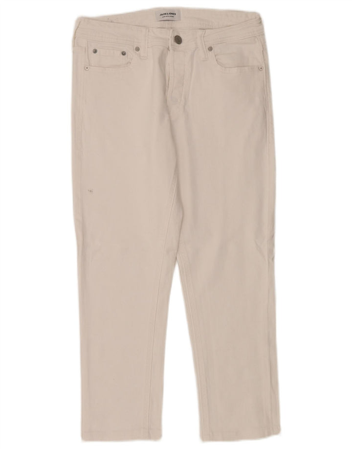 Jack & Jones Mens Slim Jeans W30 L26 White Cotton