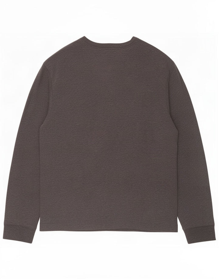 Top Gap da uomo a maniche lunghe in cotone grigio medio
