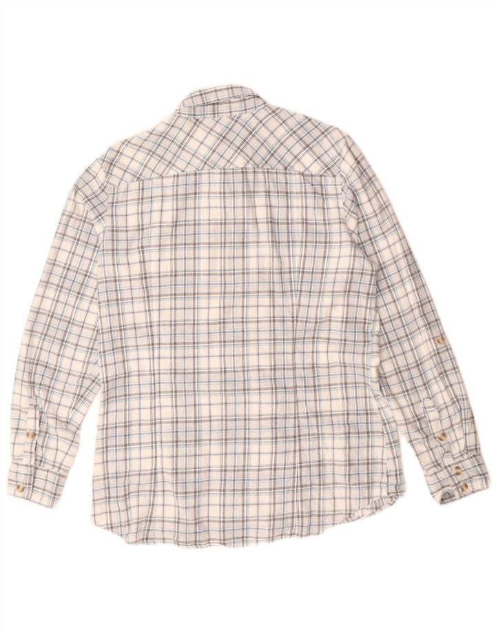 EDDIE BAUER Womens Shirt UK 16 Large Grey Check Cotton