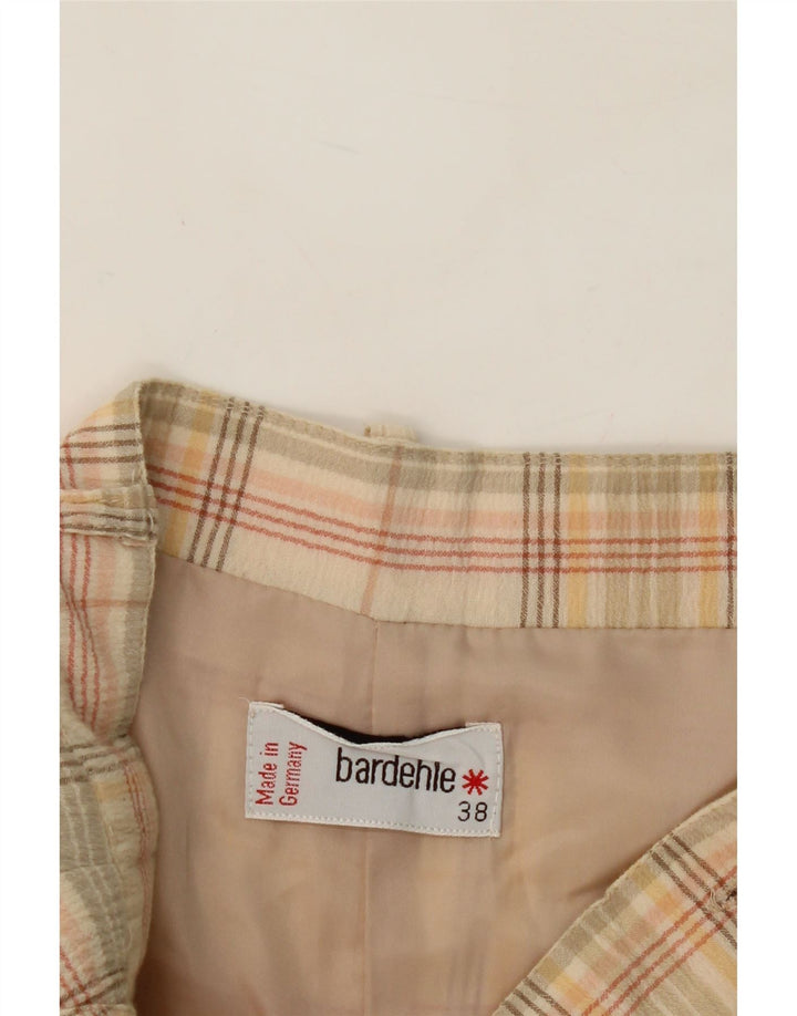 BARDEHLE Womens Skort Shorts EU 38 Medium W28 Beige Plaid Vintage Bardehle and Second-Hand Bardehle from Messina Hembry 