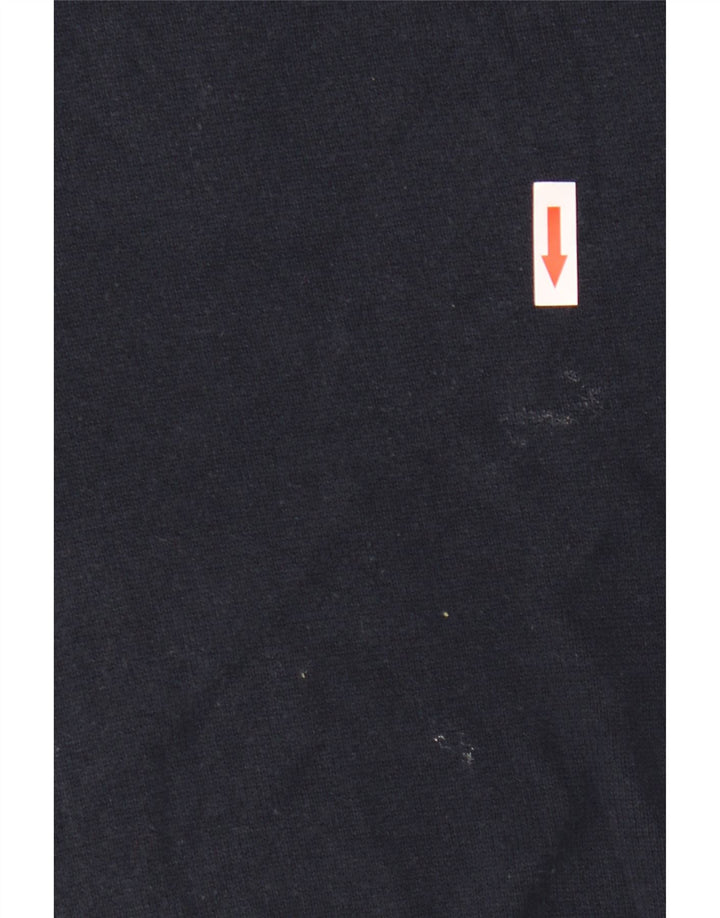 Marks & Spencer Mens V-Neck Jumper Sweater Large Navy Blue Cotton