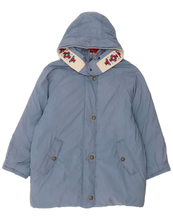 Diadora Womens Hooded Padded Coat UK 10 Small Blue Nylon
