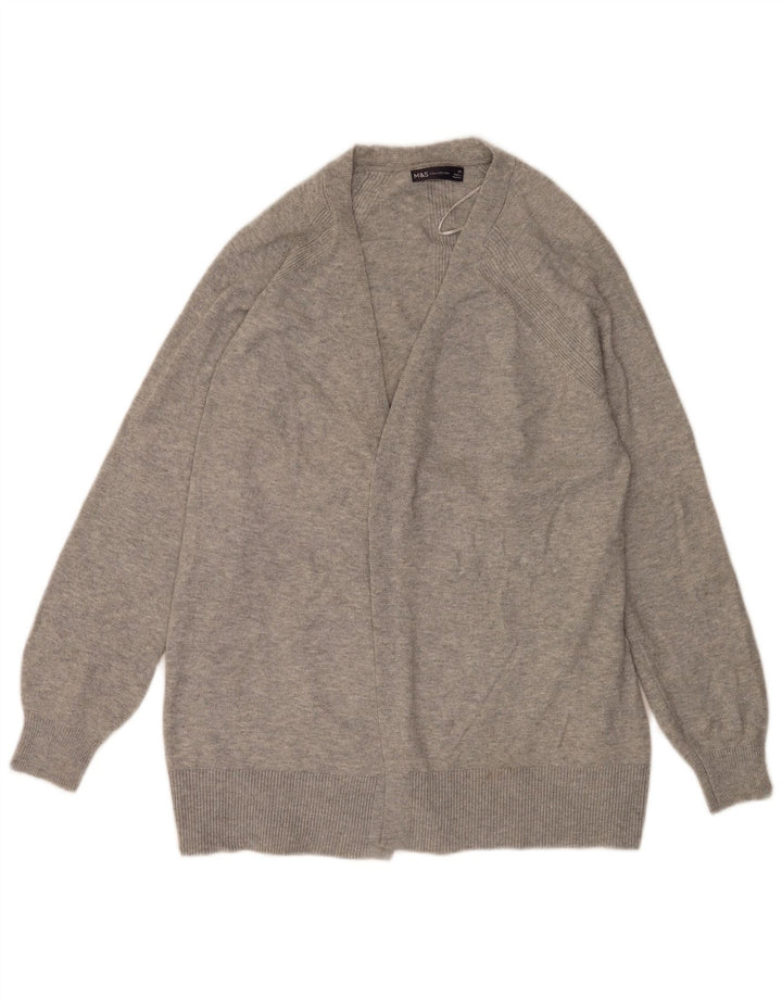 Marks & Spencer Dame Longline Oversized cardigan sweater UK 6 XS Grå
