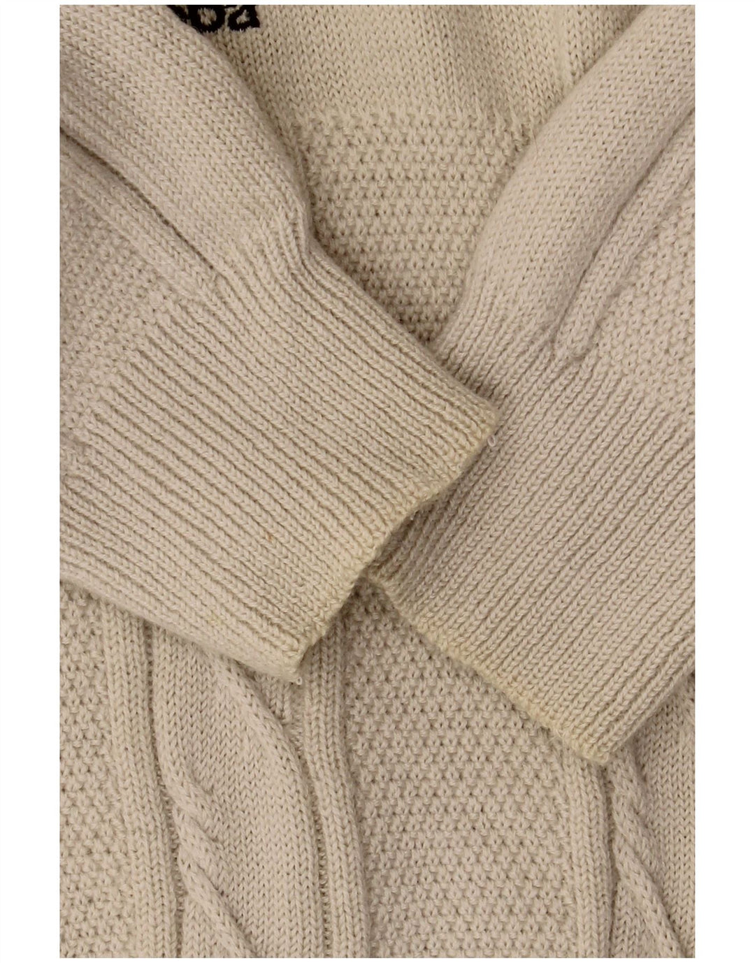 KAPPA Mens Graphic Crew Neck Jumper Sweater Large Beige