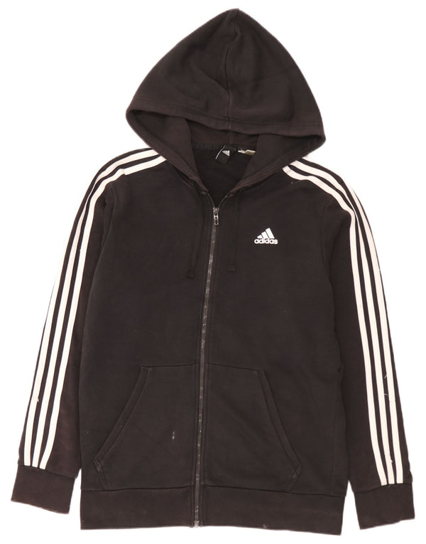 Adidas Mens Zip Hoodie Sweater Medium Black