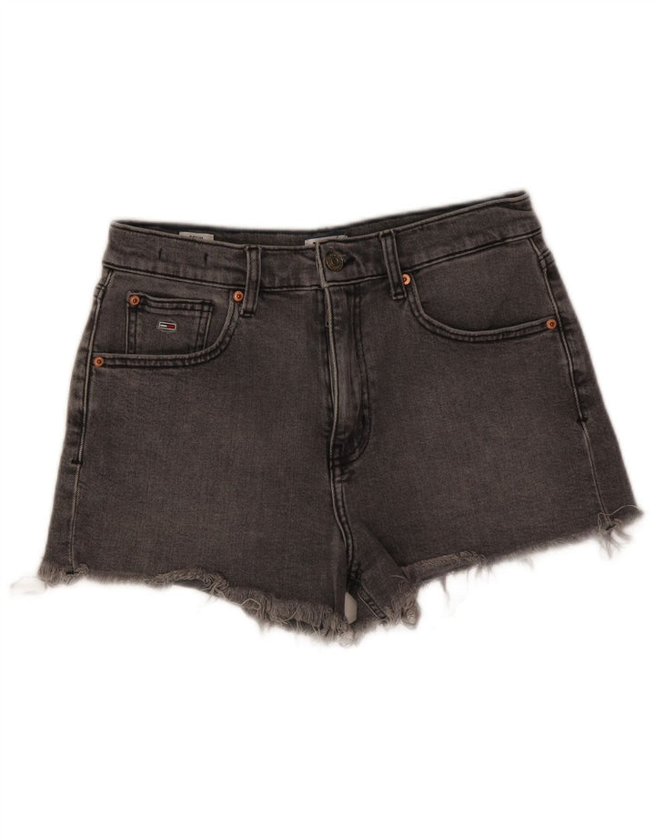 Tommy Hilfiger Womens Denim Shorts W27 Small  Grey Cotton