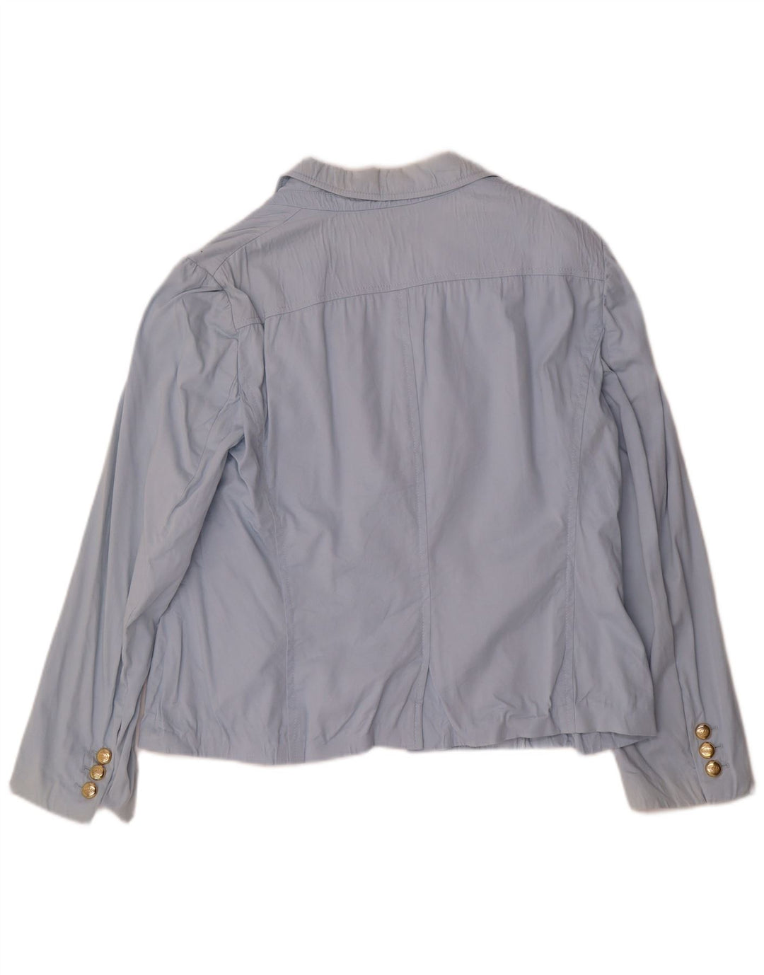 Luisa Spagnoli Chaqueta Blazer de 3 Botones para Mujer IT 48 XL Algodón Azul