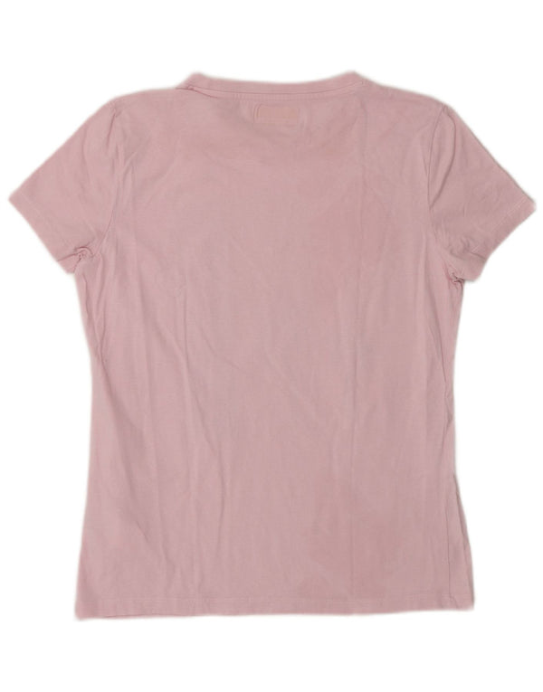Maglietta grafica da donna Kappa Top UK 16 Large Pink Cotton Sports