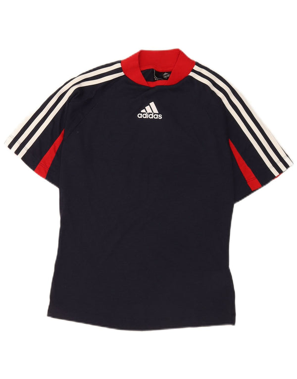 Женская футболка с рисунком Adidas Top UK 12/14 Medium Navy Blue Sports