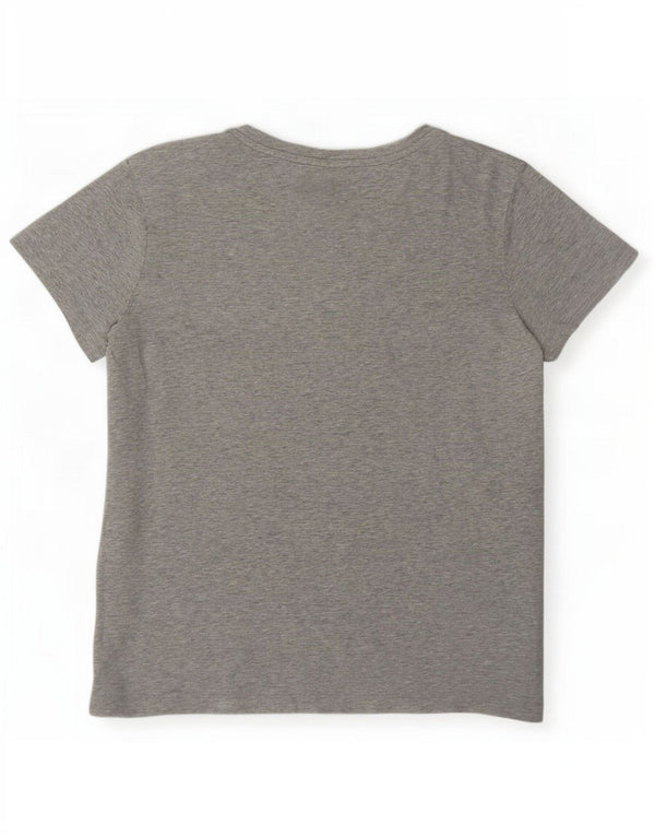 T-shirt grafica da donna Puma UK 14 cotone chiazzato grigio medio