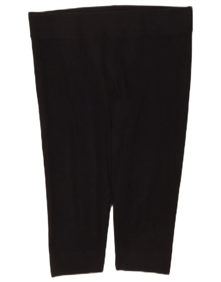 Marks & Spencer Womens Capri Leggings UK 16 Large Black Cotton