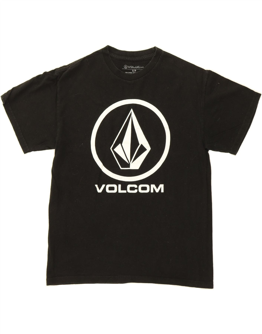VOLCOM Womens Graphic T-Shirt Top UK 10 Small Black Cotton Vintage Volcom and Second-Hand Volcom from Messina Hembry 