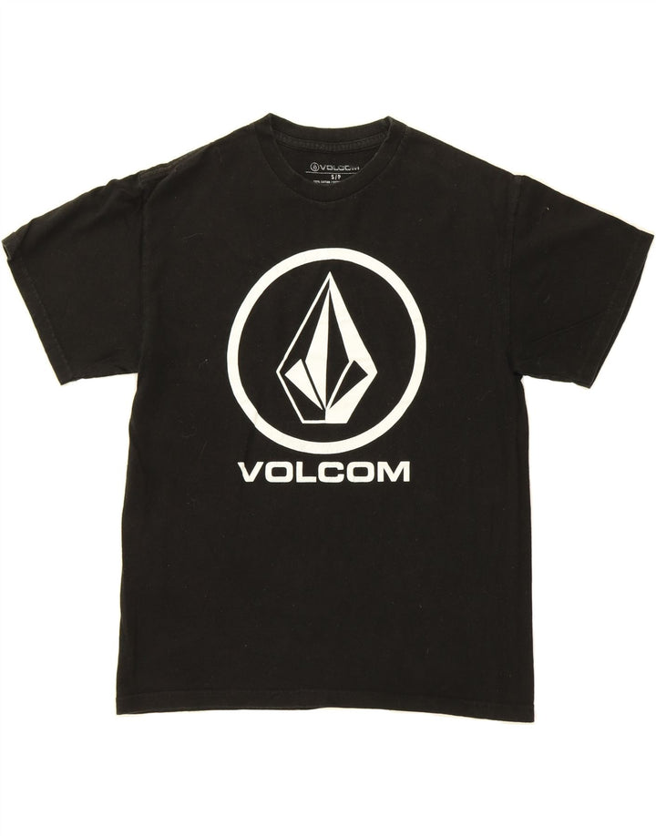 VOLCOM Womens Graphic T-Shirt Top UK 10 Small Black Cotton Vintage Volcom and Second-Hand Volcom from Messina Hembry 