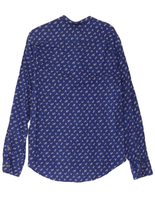 Benetton Chemise Homme XS Bleu Floral