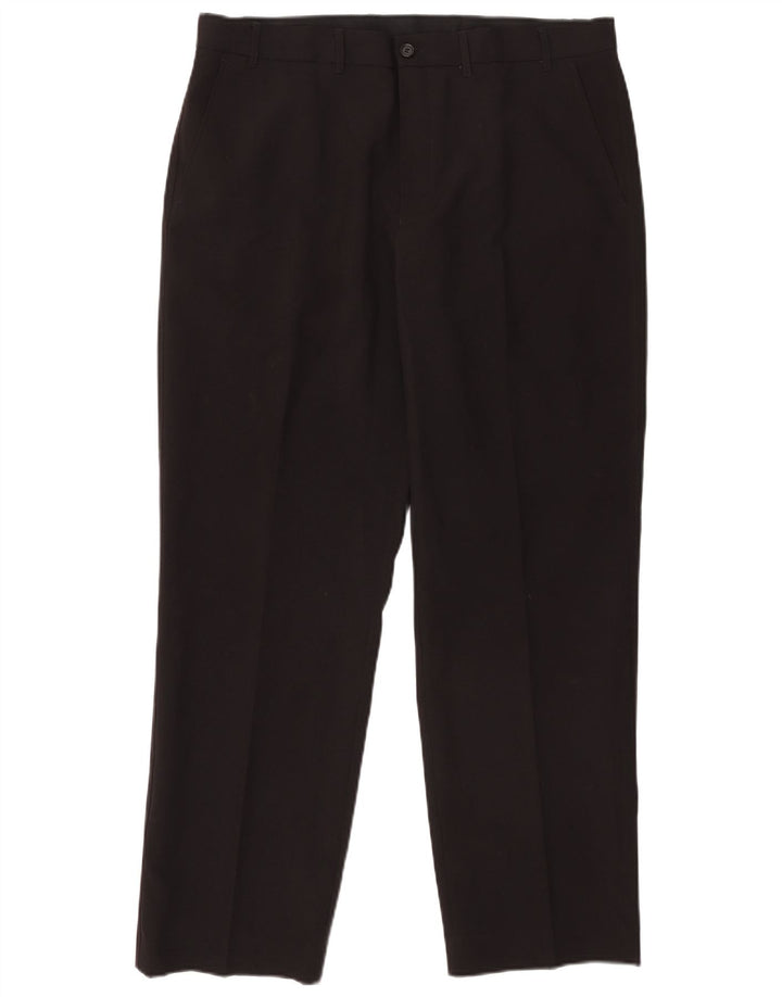 Gerade Herren-Chinohose von Marks & Spencer, W38, L31, Schwarz, Polyester