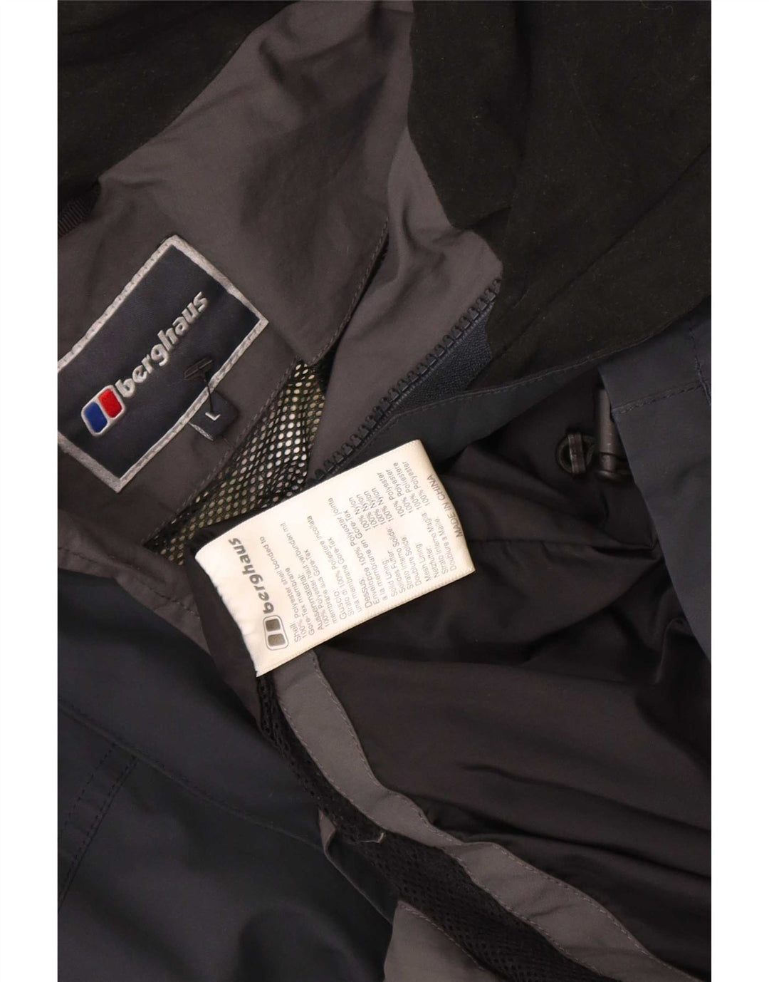 Giacca antipioggia da uomo con cappuccio Berghaus UK 40 grande poliestere blu navy