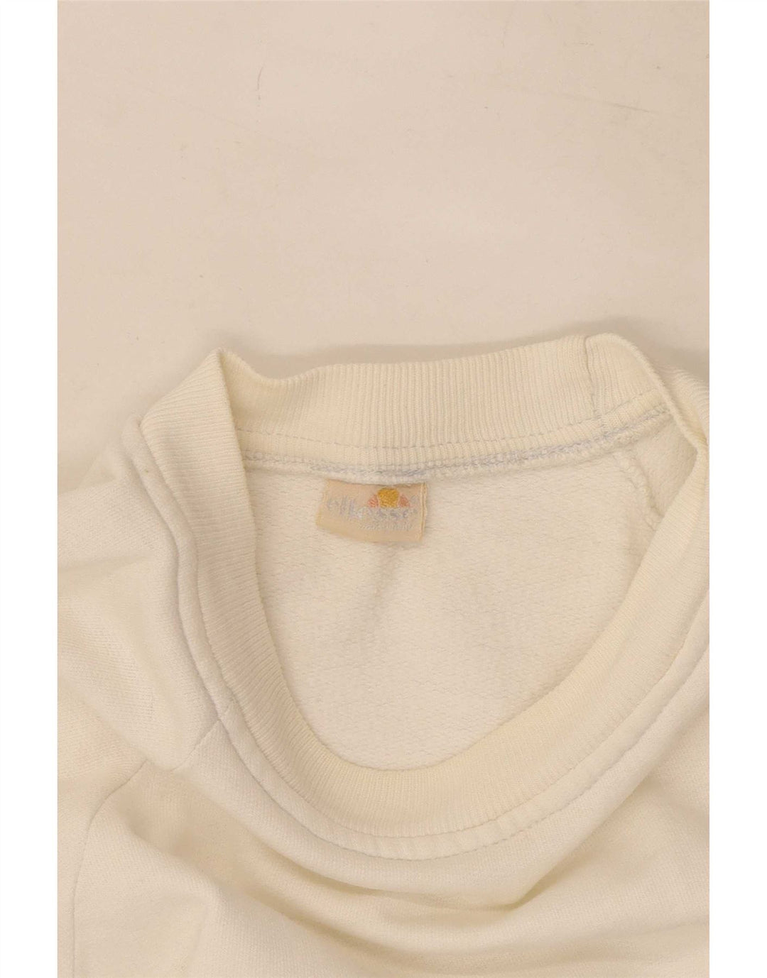Ellesse Herren-Sweatshirt-Pullover, groß, weiß gestreift, Baumwolle