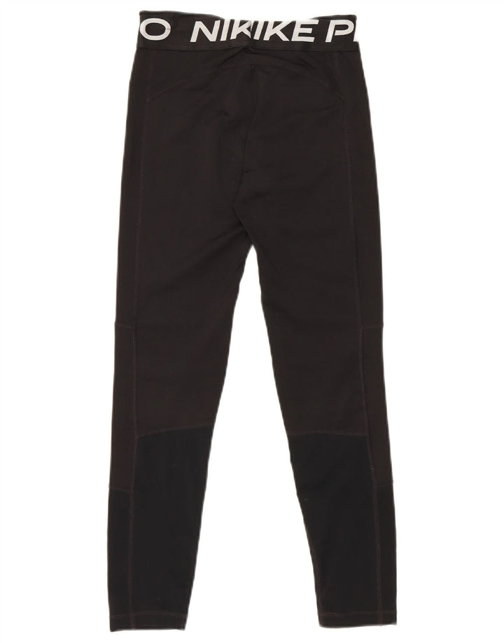 Nike Boys Dri Fit grafiske leggings 10-11 år Medium Sort Colourblock