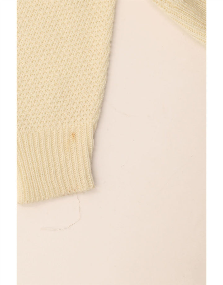 Vintage Womens Cardigan Sweater UK 14 Medium Beige