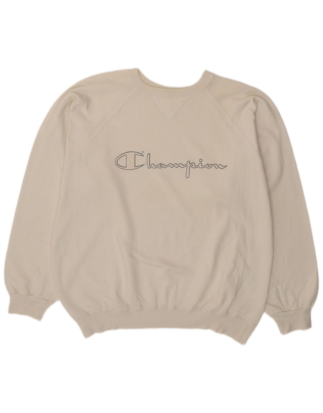 Champion Mens Graphic Sweatshirt Jumper XL White Cotton