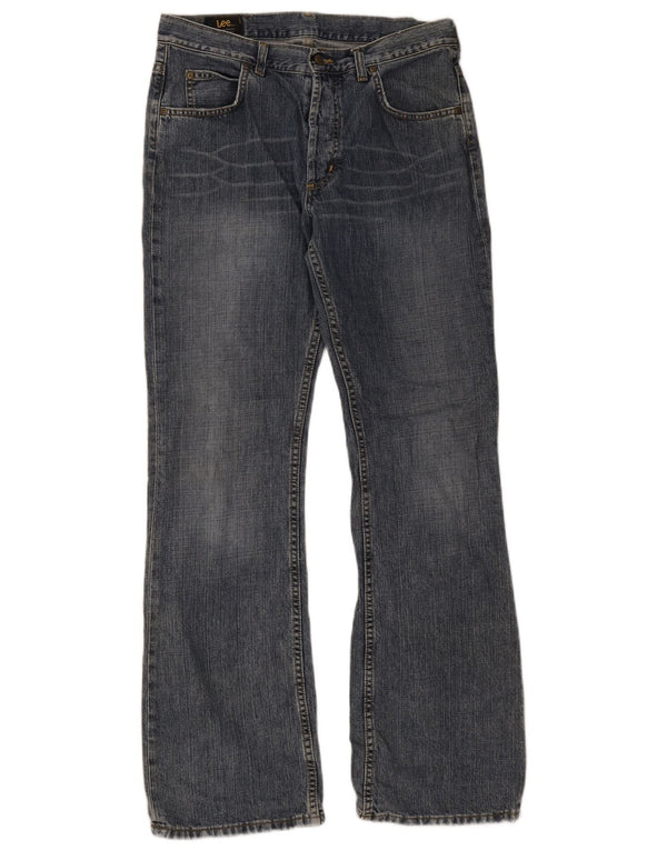 Lee Mens Denver Bootcut Jeans W34 L34 Navy Blue Cotton