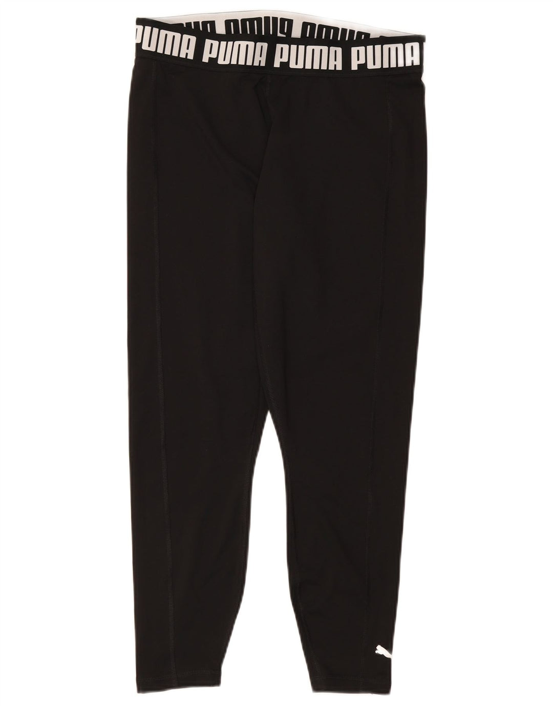 Puma Womens Graphic Crop Leggings UK 14 Large  Black