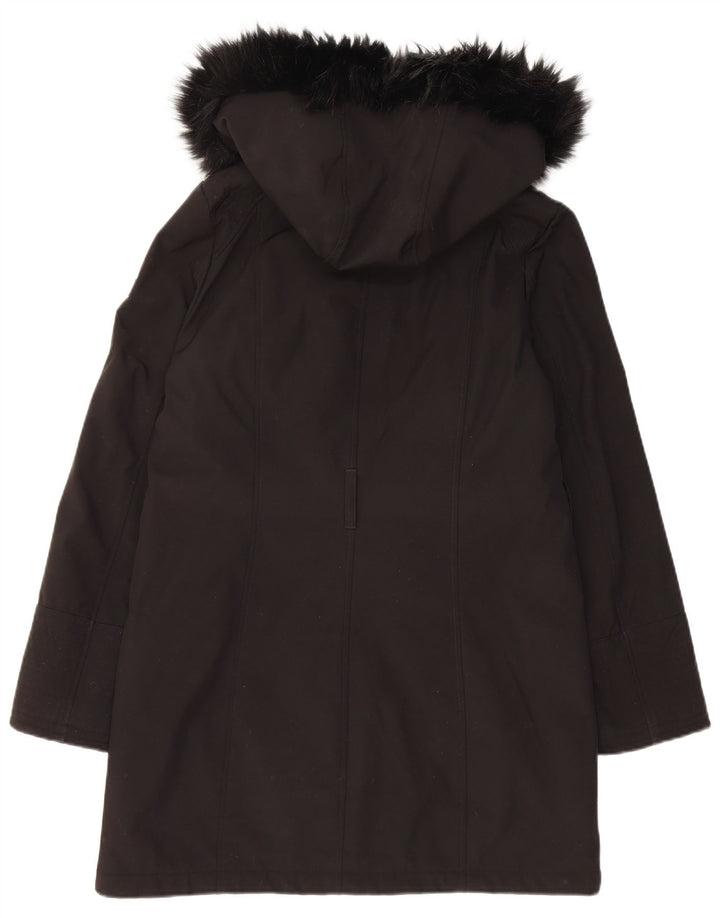 Giacca Parka con cappuccio da donna Dkny UK 10 piccola poliestere nero