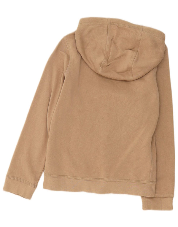 Nike Boys Hoodie Jumper 10-11 Years Medium Beige Cotton