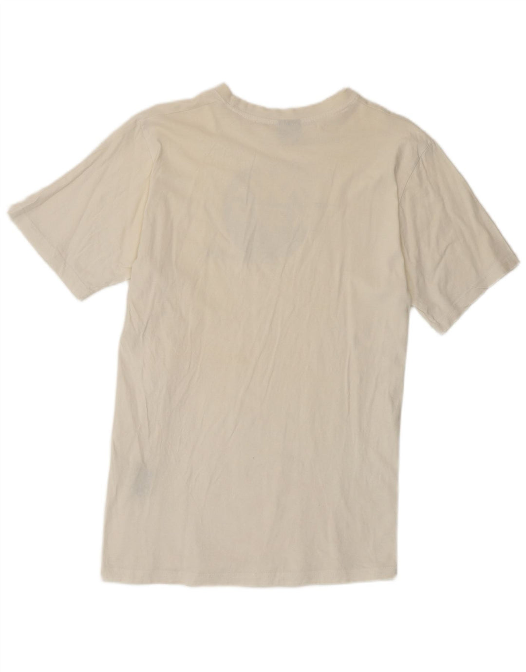 Kappa Herre Grafisk T-Shirt Top Medium Hvid Bomuld