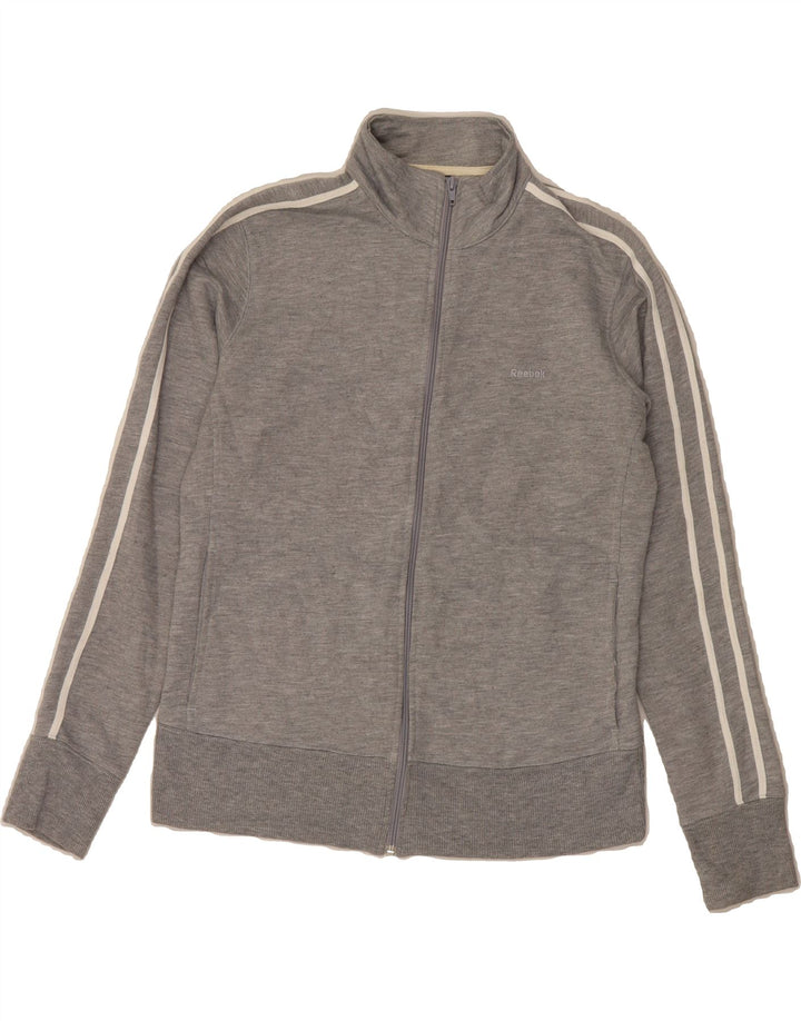 REEBOK Womens Tracksuit Top Jacket UK 16 Large Grey Polyester Vintage Reebok and Second-Hand Reebok from Messina Hembry 