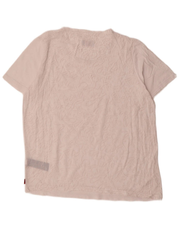 Kappa Dame T-Shirt Top UK 18 XL Hvid Bomuld