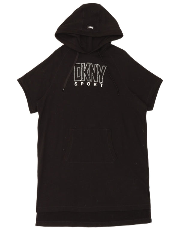 Женские платья-худи Dkny большого размера с рисунком UK 6 XS, черный хлопок