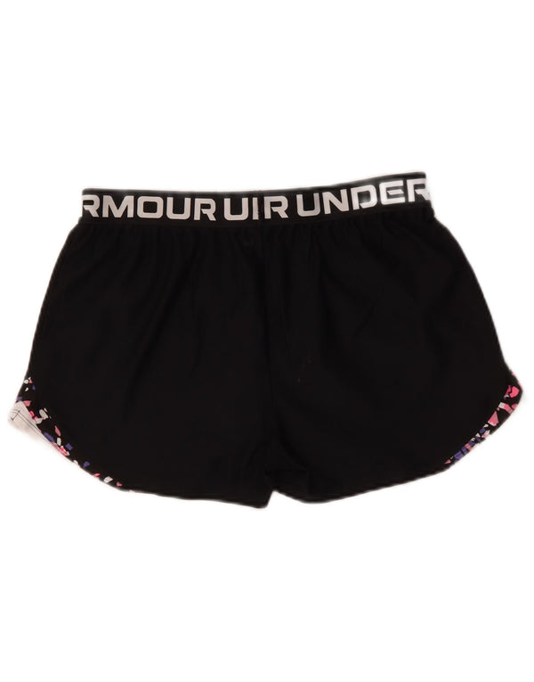 Under Armour Heat Gear Graphic Sportshorts für Mädchen, 13–14 Jahre, XL, Schwarz