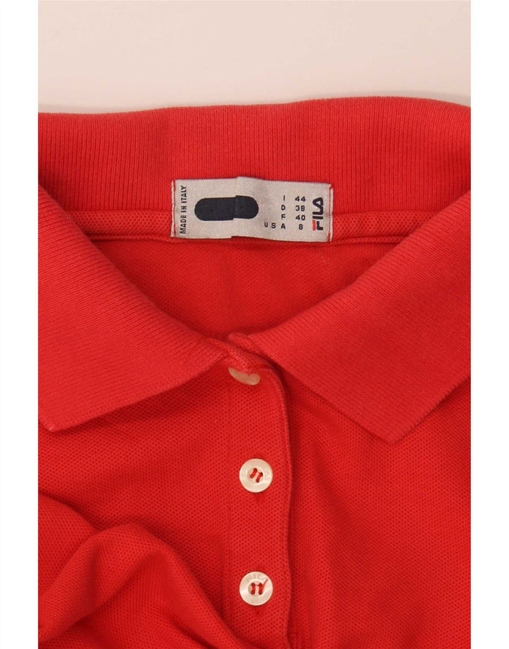 Fila Womens Polo Shirt IT 44 Medium Red