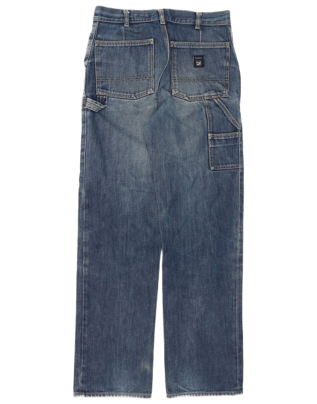 Gas Mens Straight Jeans W29 L33 Blue Cotton