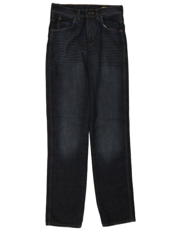 Wrangler Mens Texas Stretch Straight Jeans W30 L34 Navy Blue Cotton