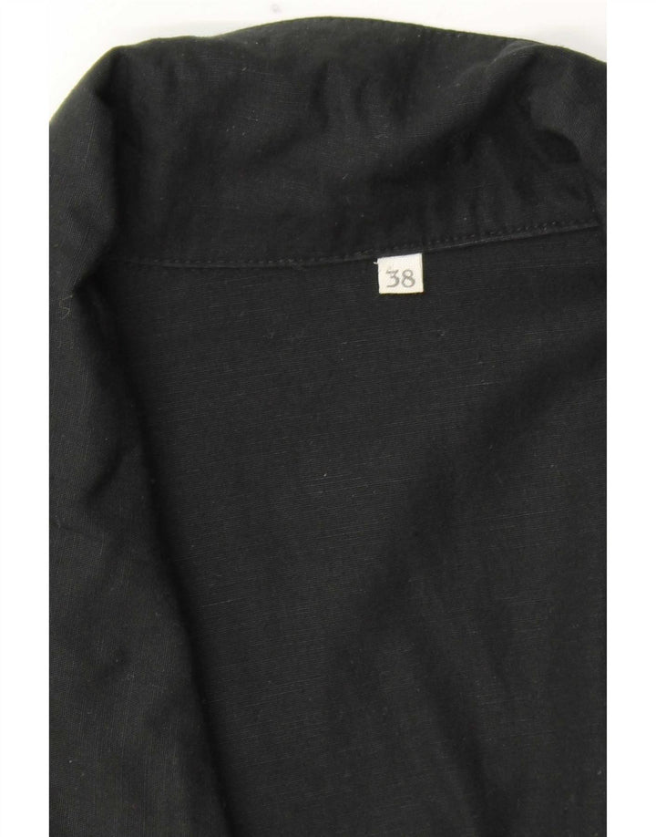 Vintage Womens 3/4 Sleeve Double Breasted Blazer Jacket EU 38 Medium Black