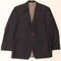 CALVIN KLEIN Mens 2 Button Blazer Jacket UK 42 XL Navy Blue Striped Wool Vintage Calvin Klein and Second-Hand Calvin Klein from Messina Hembry 
